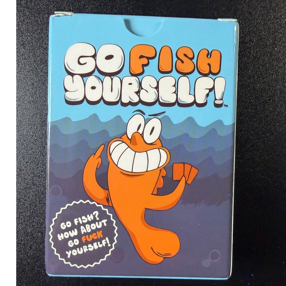 Go Fish Yourself Card Game Spite House Studios Adult Party Game Blue Deck JB2